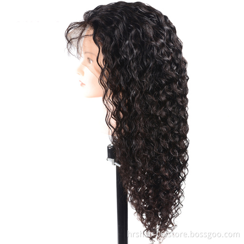 360 Lace Frontal Wig Pre Plucked With Baby Hair 150%density Water Wave Natural Color Brazilian Remy Human Hair Wigs For Women